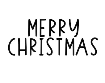 Merry Christmas Text Overlay | PNG Clip Art | Quirky Berry Harvest Font