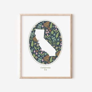 California State Blumenmuster Printable | Wald Blumenmuster | Kinderzimmer Dekor