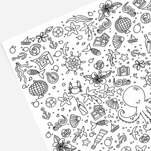 Sea Adventures Nautical | Coloring Page Printable
