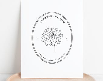 Birth Flower Printables