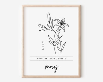 Birth Flower Printables