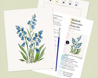 Bluebell Floral Paint Kit | Just Add Water All In One Art Set Gift