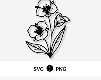 Sego Lily Flower | Illustrated Svg Png Digital Drawing Graphic | Craft & Cut Files | Utah State Flower