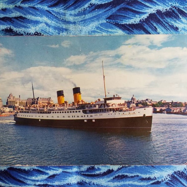 The Maggie Princess Marguerite Ferry Vintage Postcard in Victoria's picturesque harbor Canadian Pacific Railway glamorous as an ocean cruise