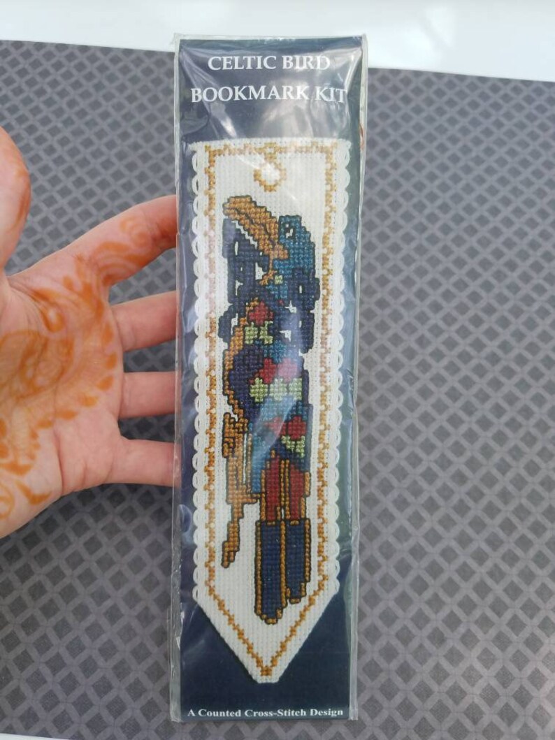 Textile Heritage Collection Celtic Bird Bookmark kit counted Etsy