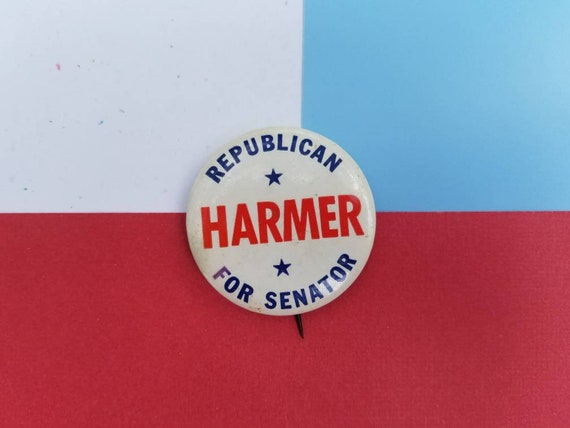 Funny vintage political button Republican Harmer … - image 2