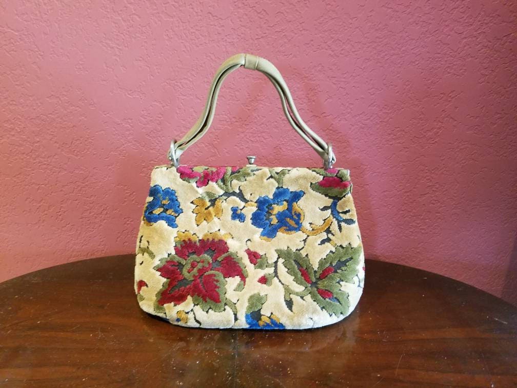 vintage tapestry purse