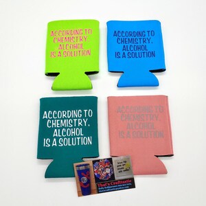 De acuerdo con la química, el alcohol es una solución, la gracia puede enfriar, usted elige puede enfriar el color y el color del diseño, el químico, la ciencia, el humor