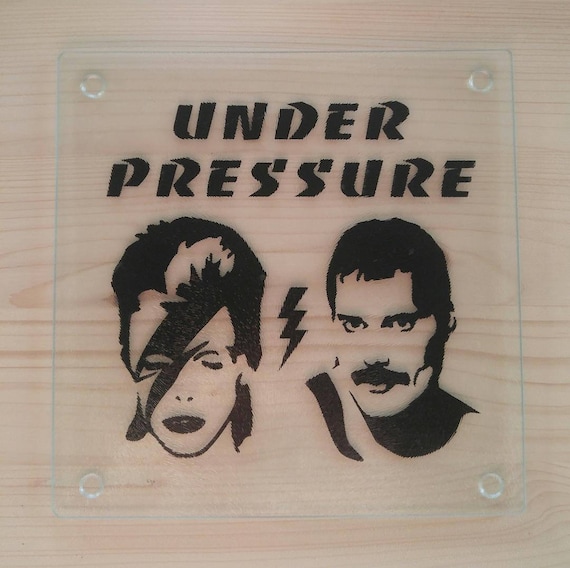 Under Pressure David Bowie Freddie Mercury Queen Glass | Etsy
