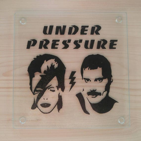 Under Pressure David Bowie Freddie Mercury Queen Glass Etsy