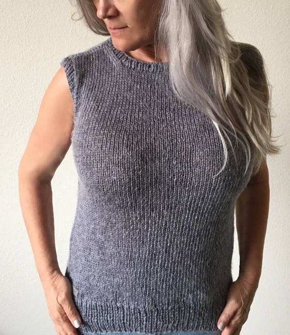 sleeveless knit vest