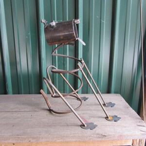 Rustic Metal Dog Sculpture Re purposed and Recycled Metal Art image 3