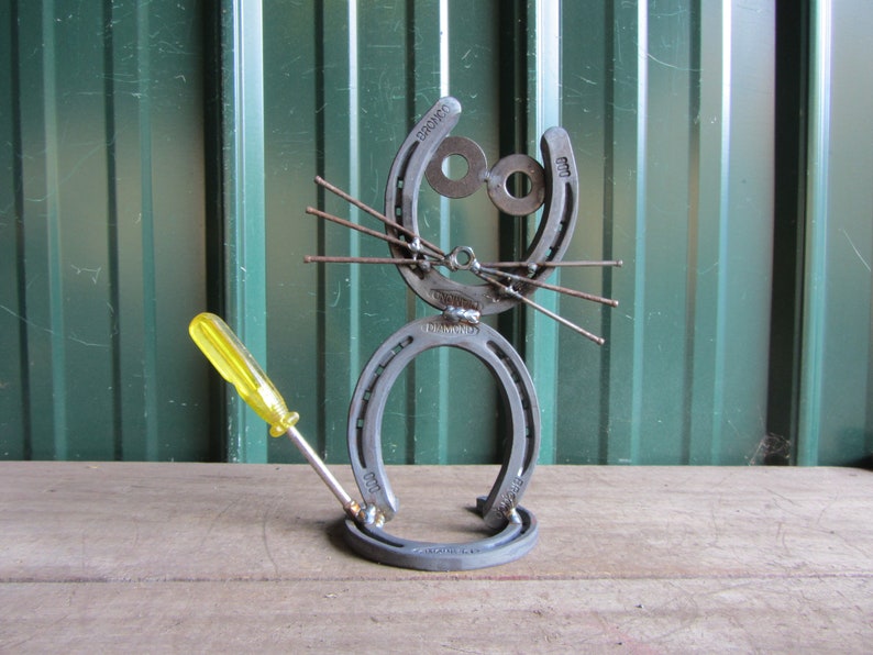 Horseshoe Cat sitting Etsy