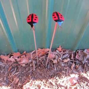 Ladybug Garden Stakes pair image 5