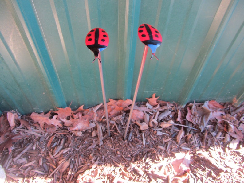 Ladybug Garden Stakes pair image 5