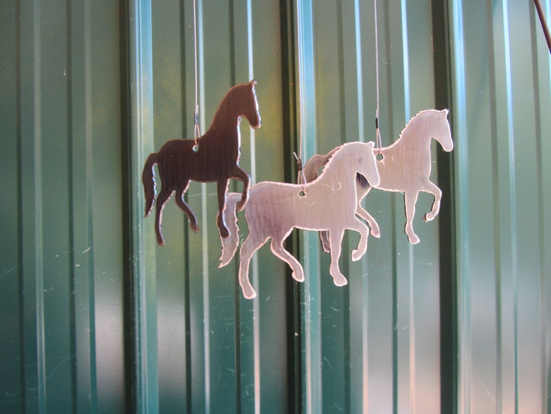 Horseshoe Heart Horse Wind Chime Etsy