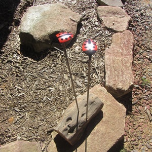 Ladybug Garden Stakes pair image 6