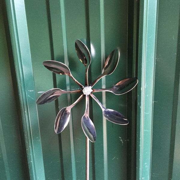 Repurposed Silverware Garden Spinner Stake