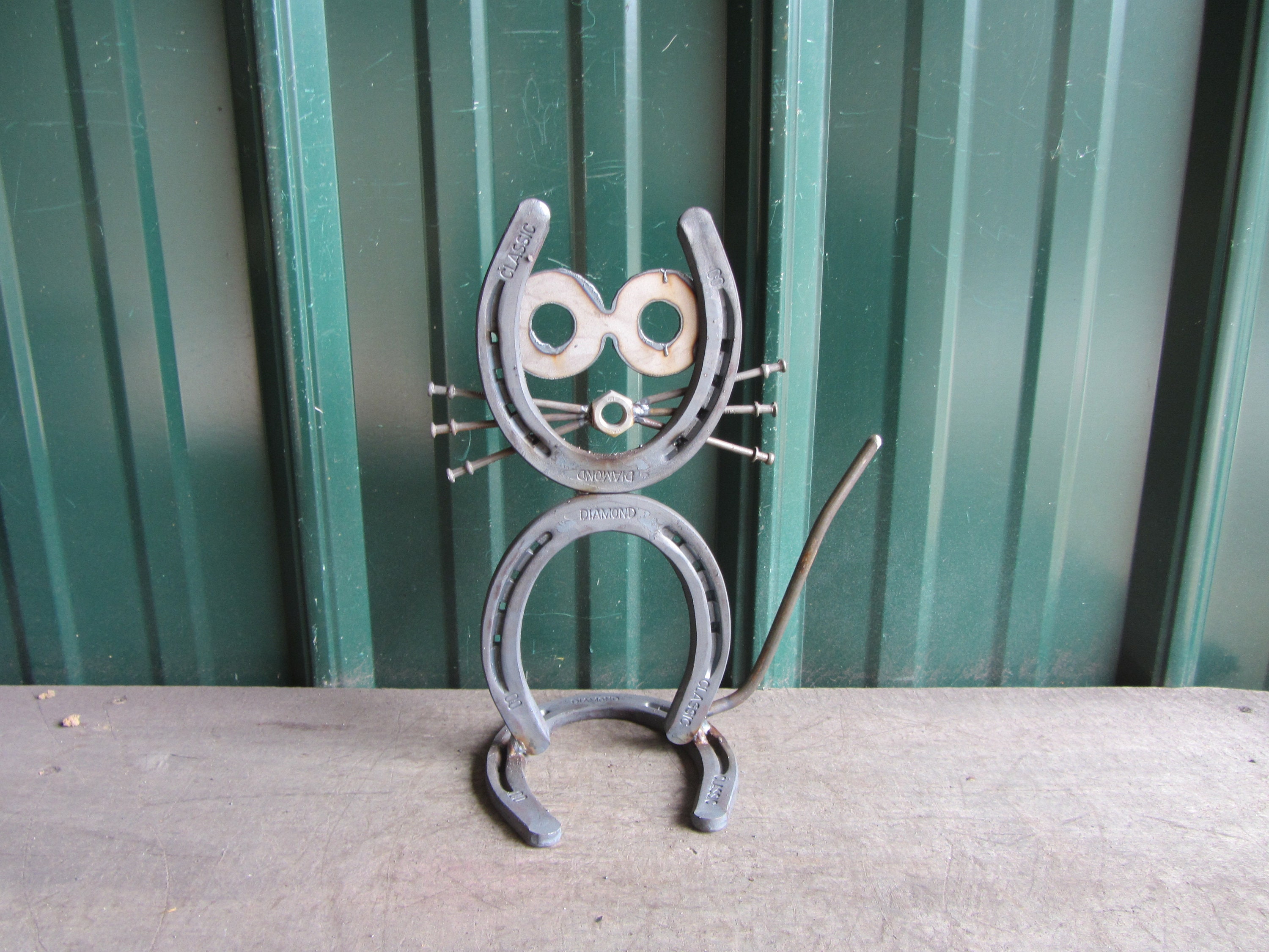 Horseshoe Cat sitting Etsy