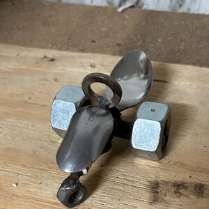 Handcrafted Recycled Metal Art Tractor Sculpture