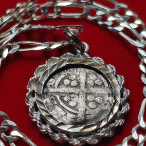 Edward I Silver Penny Necklace: Sterling Chain, England Coin Pendant