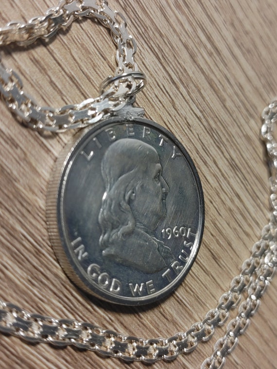 Silver near mint 1960 Benjamin Franklin Liberty B… - image 5