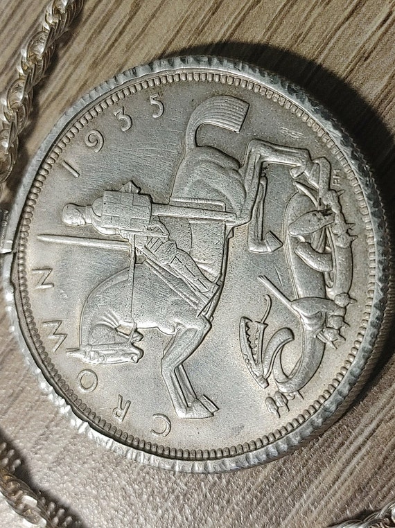 1935 St. George Slays the Dragon, English Silver … - image 5