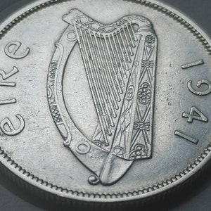 About Uncirculated 1941 Ireland Half crown, high grade horse and harp coin with new holder included with COA & Gift Box