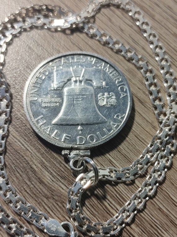 Silver near mint 1960 Benjamin Franklin Liberty B… - image 2