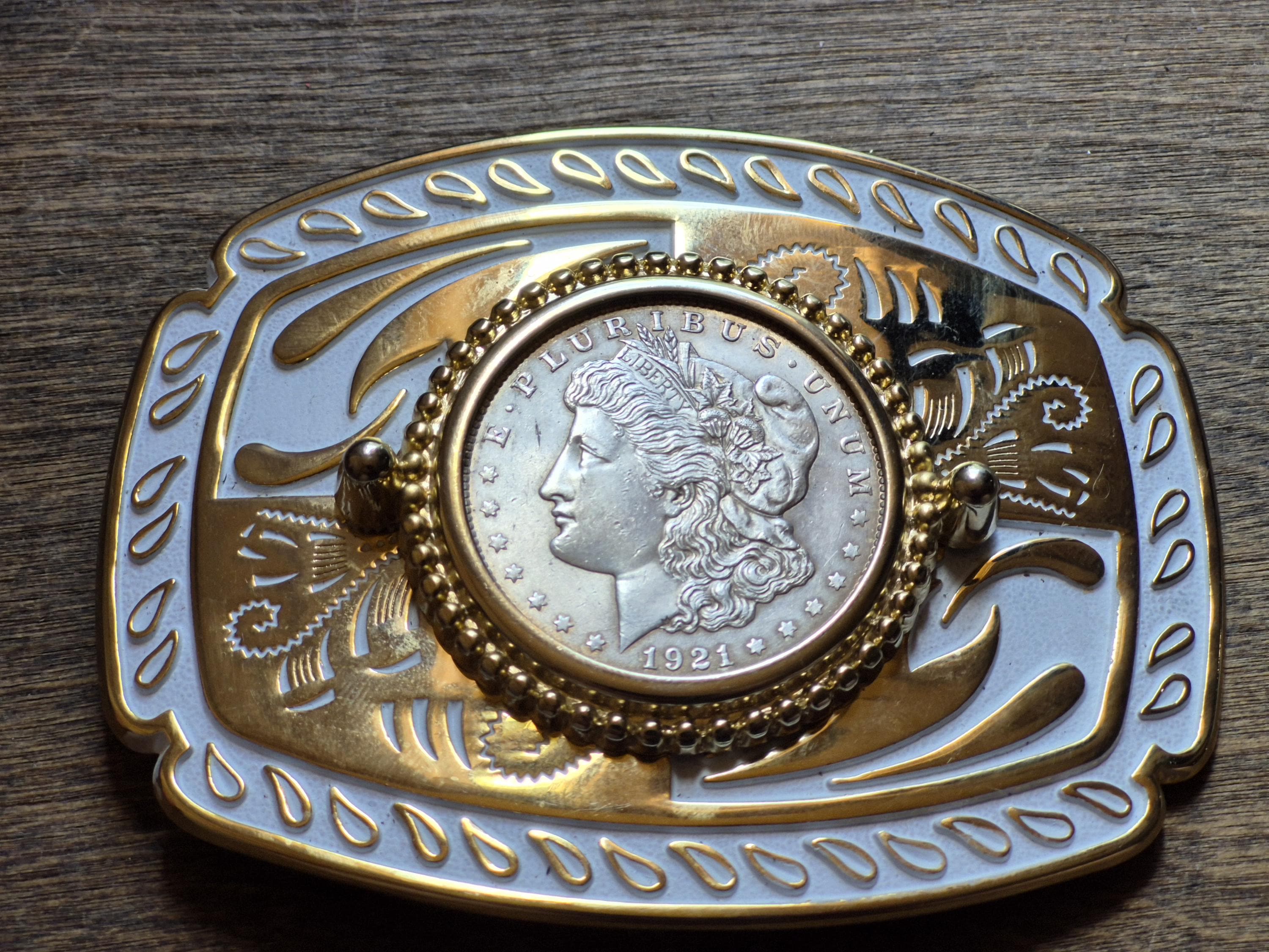 1921 Morgan Silver Dollar Belt Buckle - Etsy