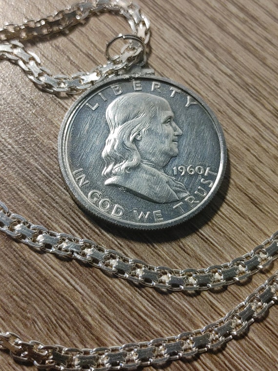 Silver near mint 1960 Benjamin Franklin Liberty B… - image 1