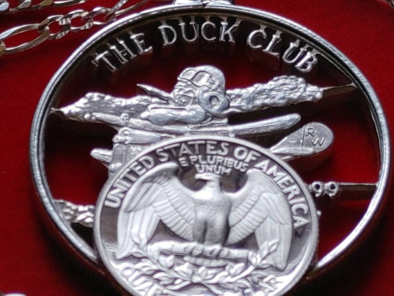Flying Duck Club aviators biplane  .999 silver co… - image 6