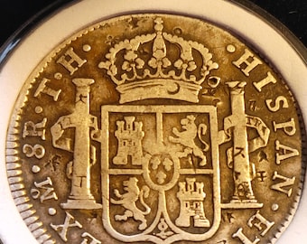 1806 Mexico 8 Reales Silbermünze: Spanischer Kolonialschatz mit Punzierungen