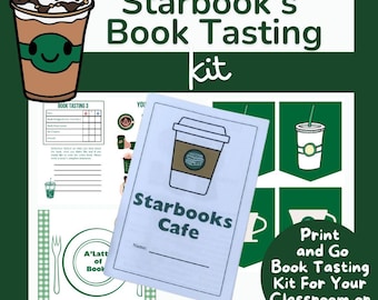 Kit di degustazione di libri Starbooks: decorazioni per aule di caffetteria (risorsa stampabile)