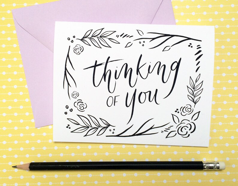 Thinking of You Card Sympathy Greeting Card Etsy