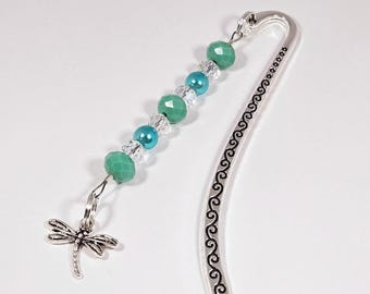 Dragonfly Beaded Bookmark, Gift for Gardeners, Angel Near