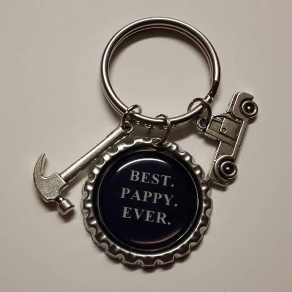 Pappy Keyring PAPA 1950 Lucky Sixpence British Coin Keyring 76th Birthday Gift Metal  Keepsake Keychain For Men Grandpa Gramps Pops Pappy Paps Steel Charm