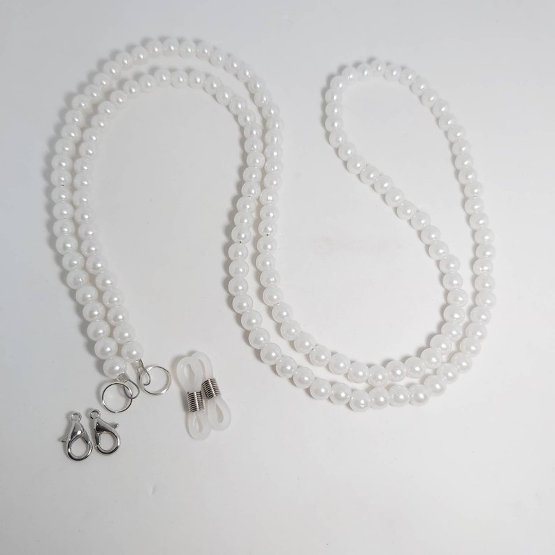Pearl Eyeglass String Beaded Glasses Chain Pearl Lanyard Etsy