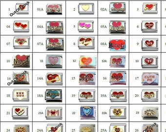Italian Charms Your Choice (Regular Listing #1) Hearts Stars Survivor Mom Army Navy Air Force Marines   Choose from all Regular Listings