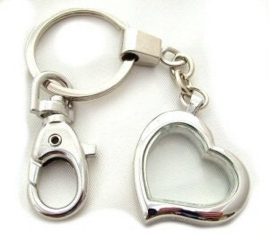 Floating locket keychain sale