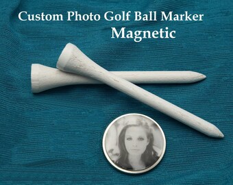 Custom Photo Magnetic Golf Ball Marker, Golf Marker, Personalized Golf Marker Personalized Gift Father's Day