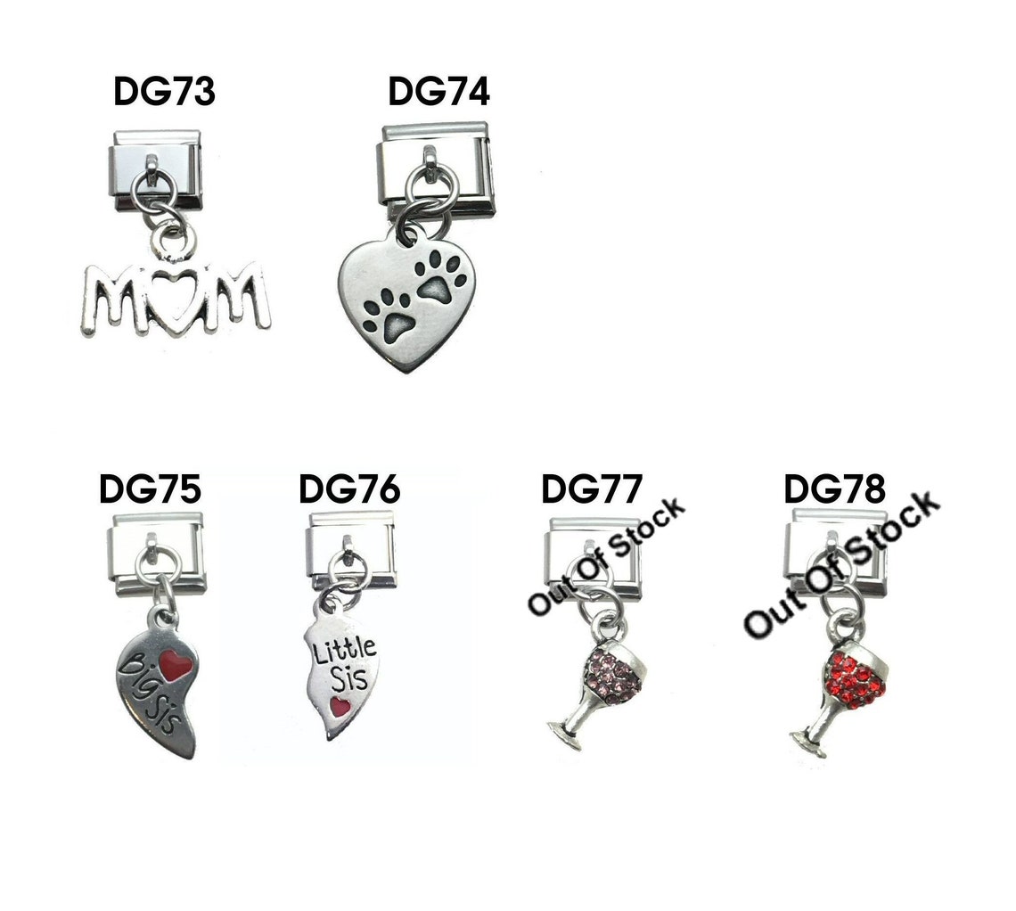 Dangle Italian Charms 1.99 Each Your Choice Unicorn Owl Paw Etsy