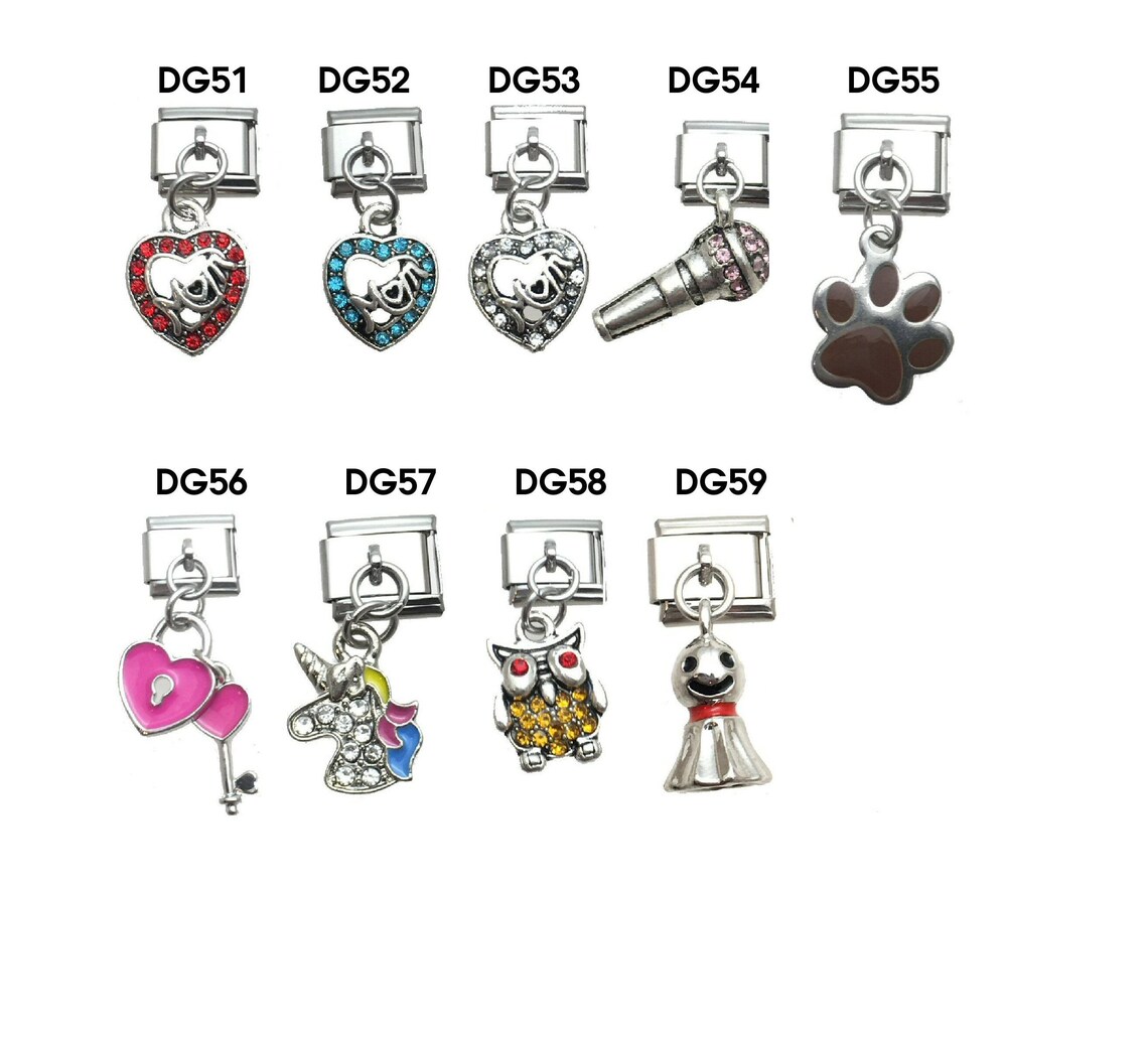 Dangle Italian Charms 1.99 Each Your Choice Unicorn Owl Paw Etsy