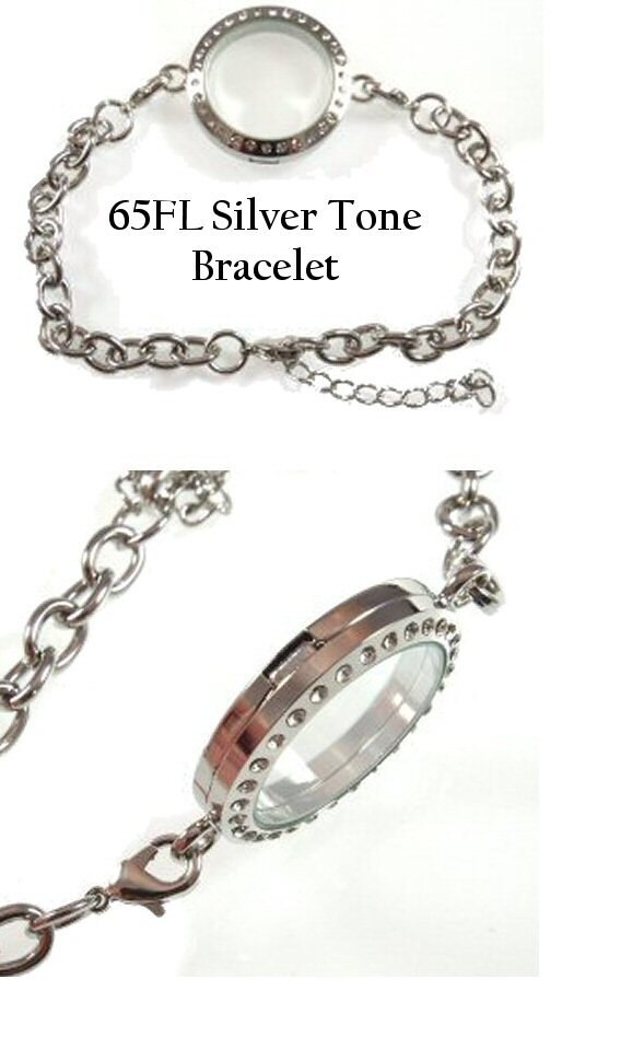 Floating Locket Bracelets Silver, Gold, Rose Gold 30mm Adjustable Cha…