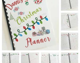Christmas planner, xmas organiser, gift list, food planner, Christmas card list, Organizer, Planning Christmas, personalised Christmas book