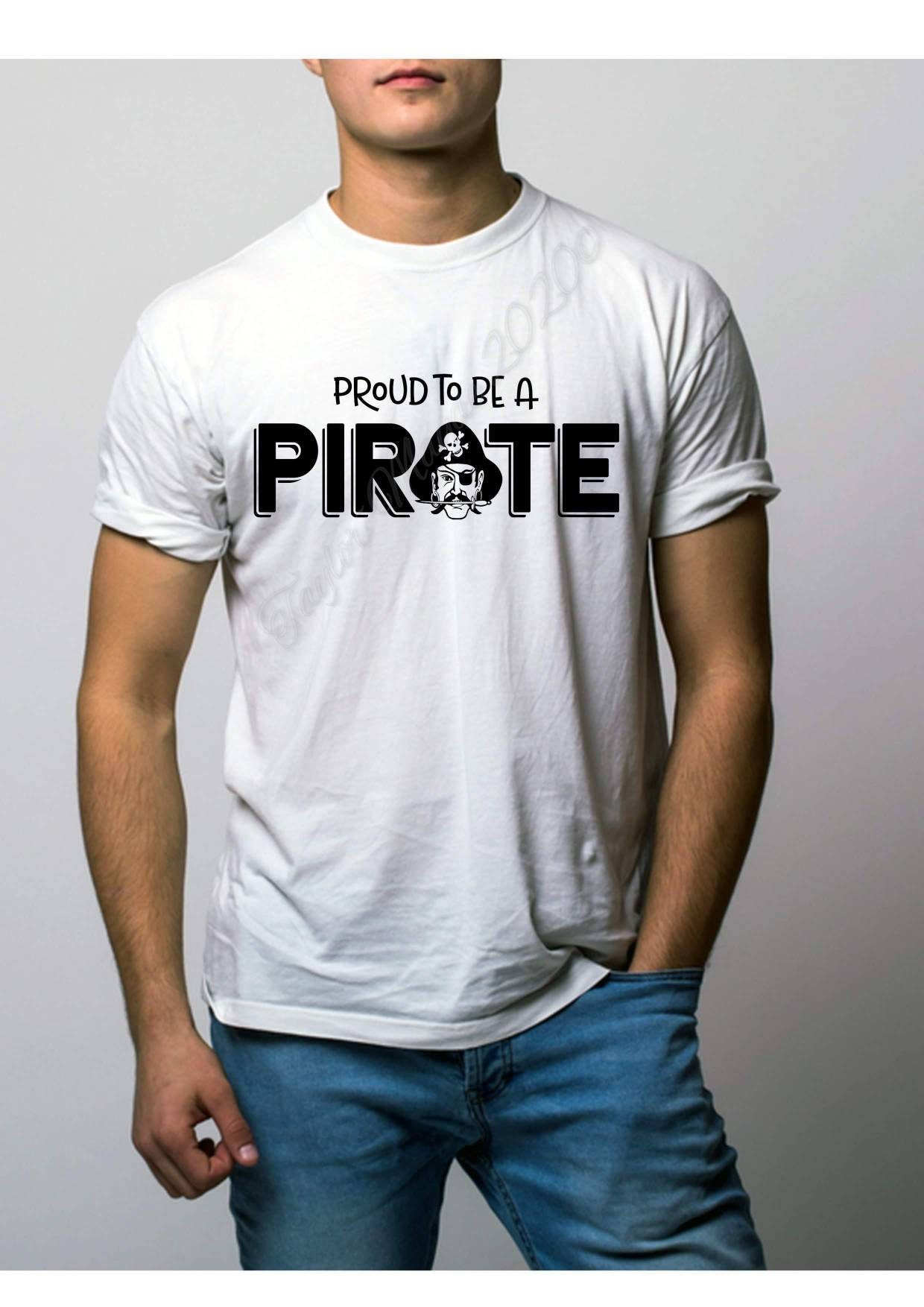 Image of Mens Pirate Loving Tshirt, Custom Father's Tee, Gifts For Dad, I Want To Be A Pirate, Mens Fun Tshirts, Men