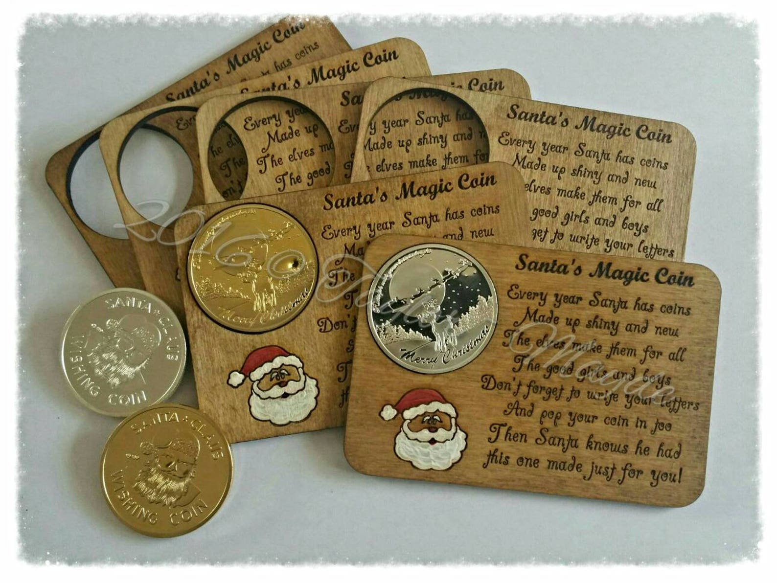 Santa Coin Card Holders Santa Coins Letters From Santa Etsy UK