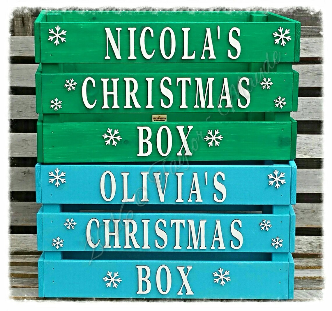 Christmas Eve Box Christmas Crate Santa's Elf Box Xmas - Etsy Australia