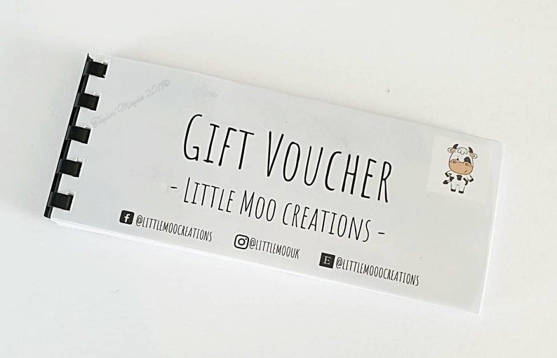 Business Gift Voucher Booklets Business Stationery Custom Etsy