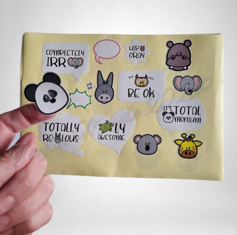 Fun Planner Stickers, Notebook Sticker Set, Play on Words, Glossy High ...